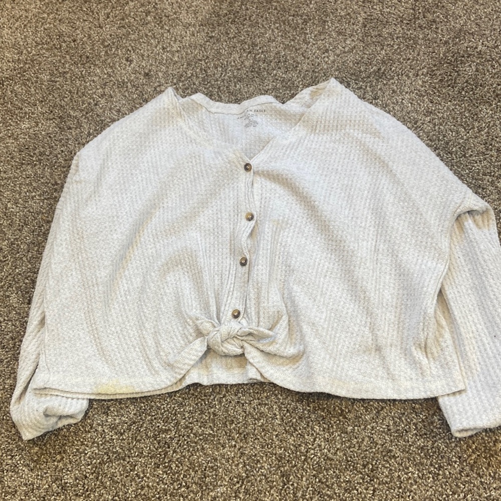 American eagle waffle sweater